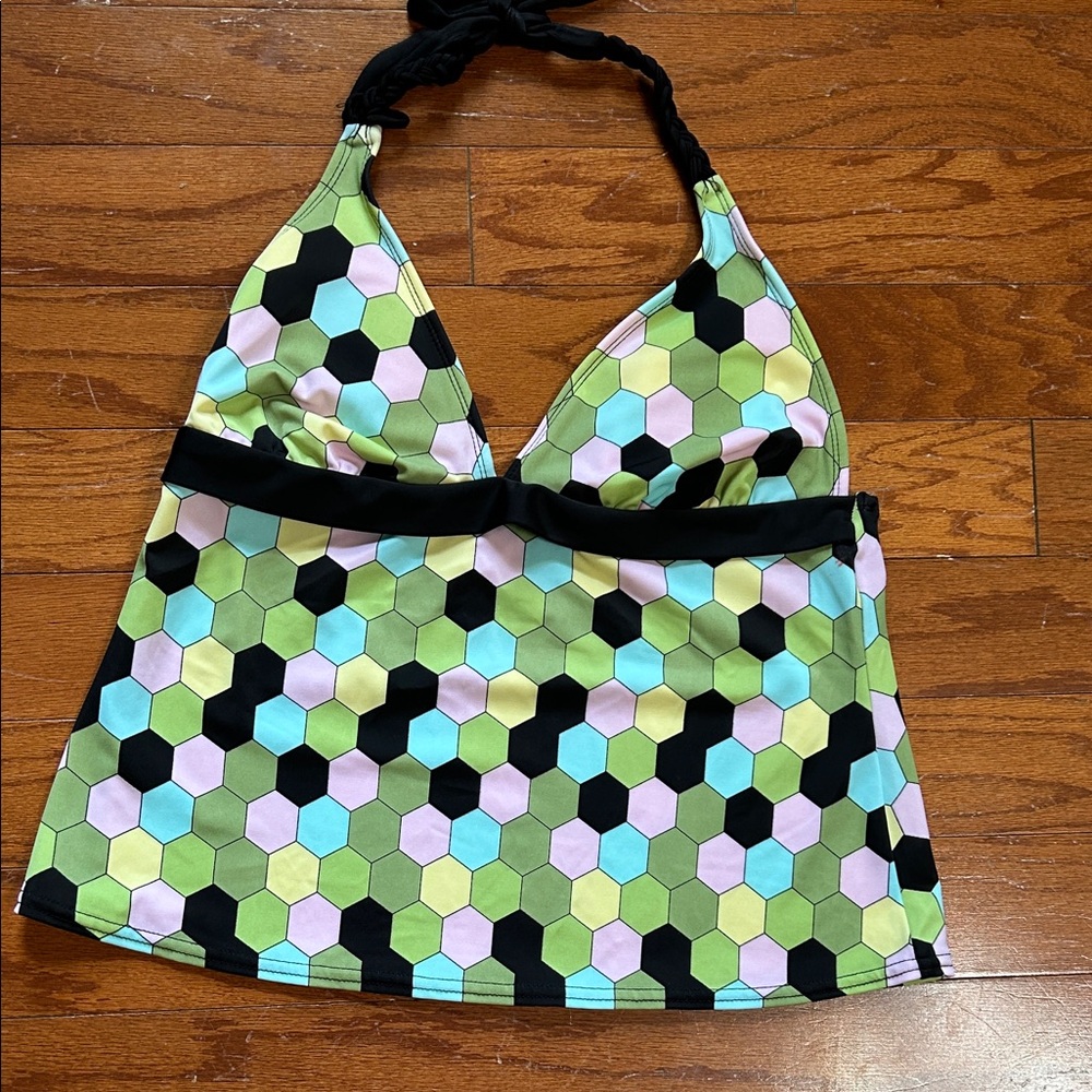 VM Multicolor Hexagon Swim Top